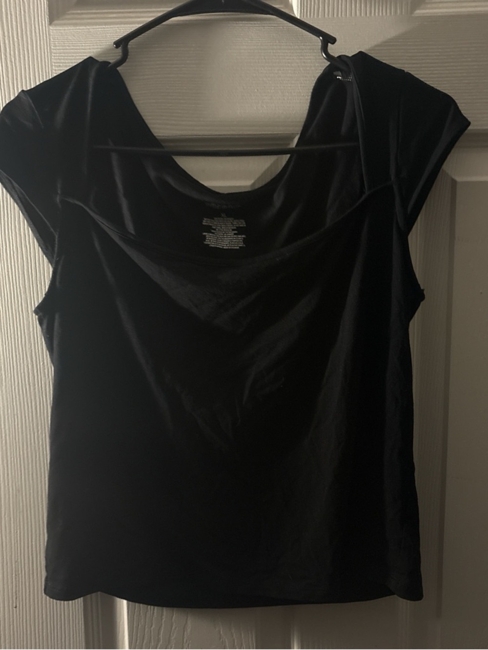 wild fable Black Cap-Sleeve Tank Top